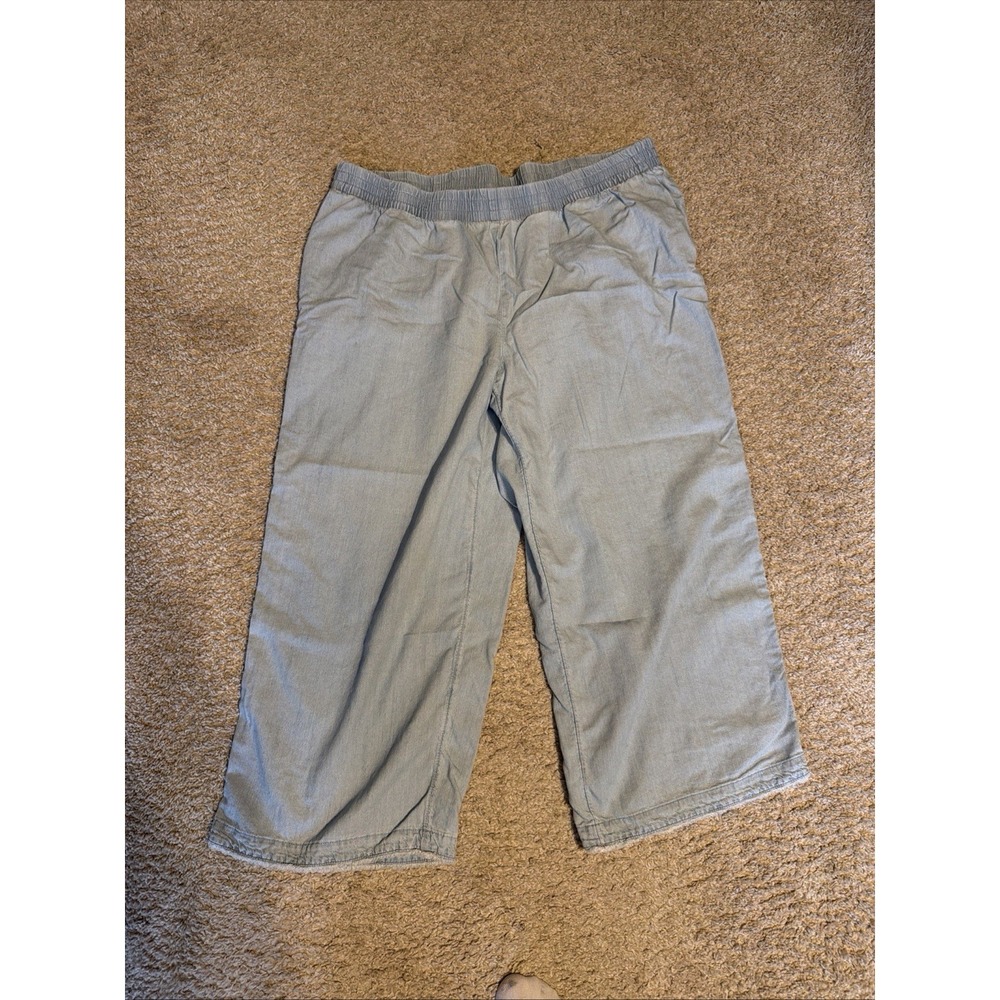 J Jill XL Chambray Wide Leg Jeans pockets